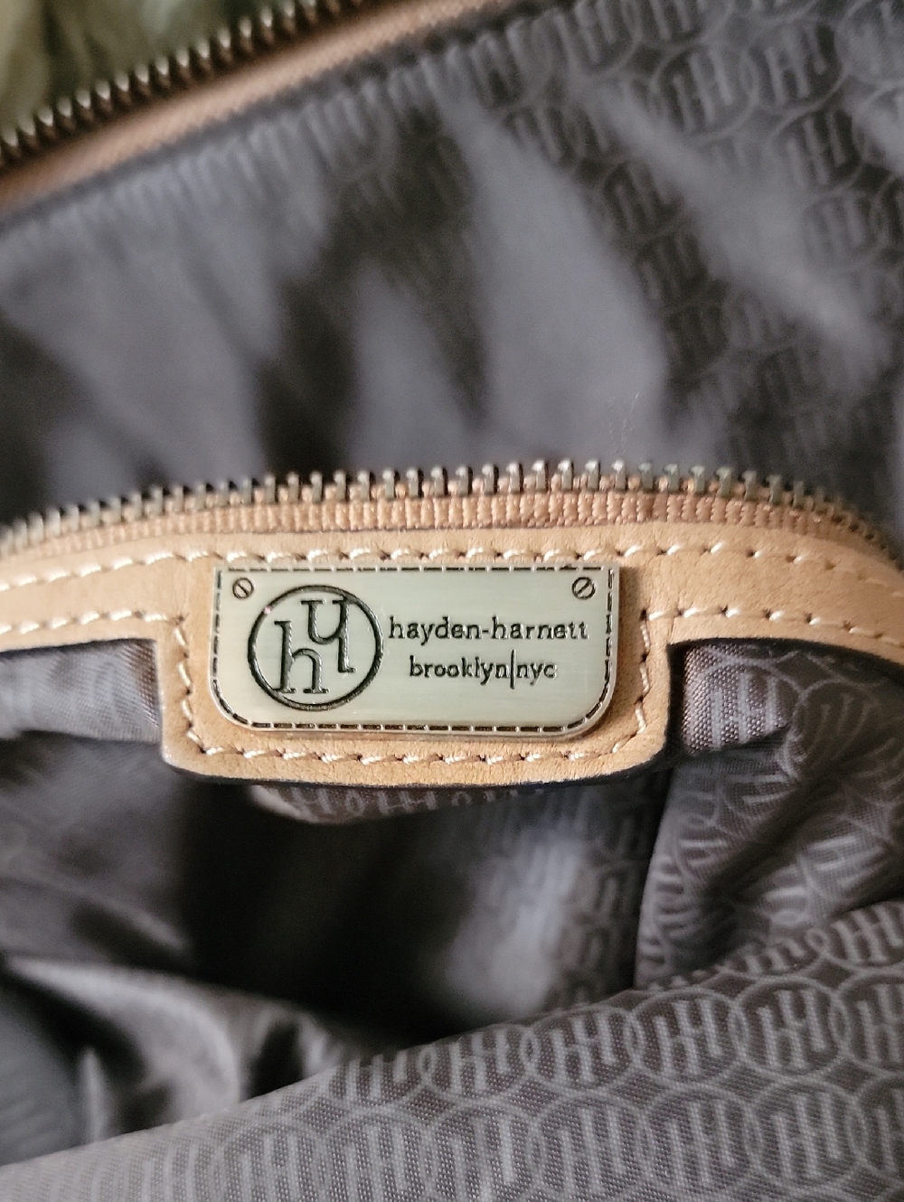 ✨️ GUC Anthropologie Hayden Harnett Fabric Leather Backpack Geometric Retro - Picture 3 of 8